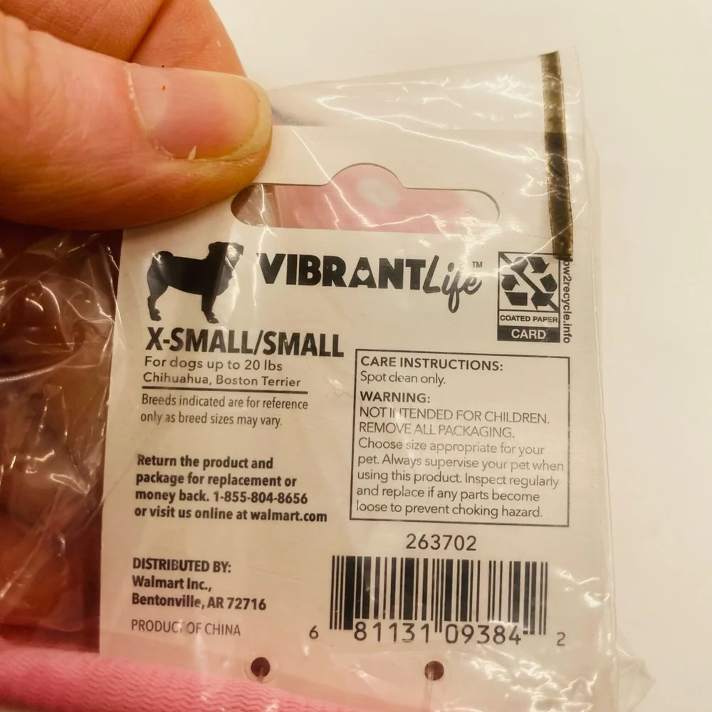 NWT Vibrant Life Dog Bucket Hat Pink/White polka dots Size XS/S(up to 20 pounds) - Picture 7 of 9